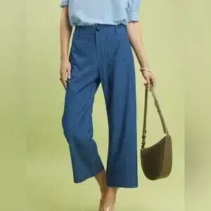 Umgee Denim Wide Leg Crop Pants with Front Pockets